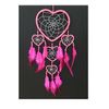 Bali Dream Catcher Pink Heart 11cm x 30cm Silver Web