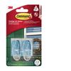 Command 17091AW – Pack of 2 Outdoor Oval Hooks, Medium with Strips, Transparent