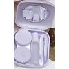 1 Cute Mini Contact Lens Box Case Solution Bottle Mirror Tweezers Remover