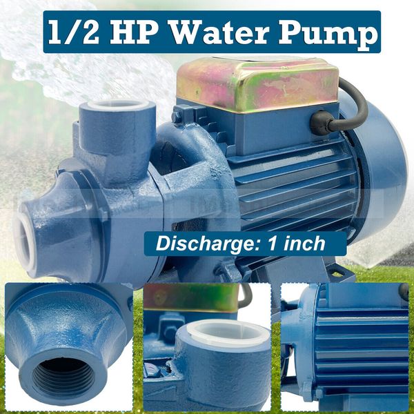 1/2 HP CLEAR WATER PUMP ELECTRIC CENTRIFUGAL CLEAN WATER INDUSTRIAL FARM POOL