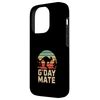 G'Day Mate Kangaroo Retro Sunset Silhouette Case for iPhone 14 Pro