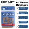 PRO ART Oiled Stencil Board Lettering, 6-inch Set, Natural