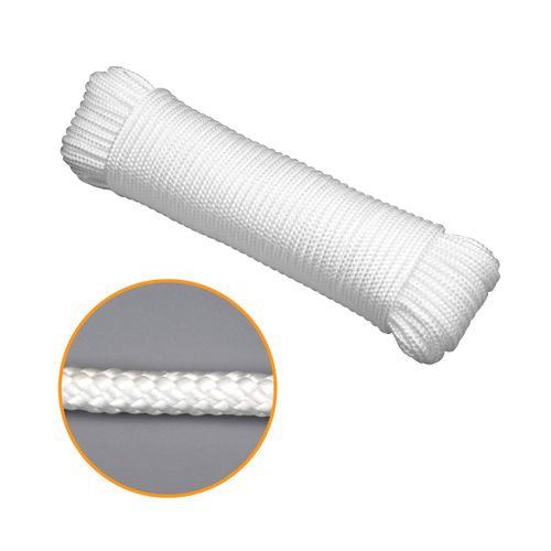 Gardzen 72' x φ1/4" White Rope, UV Resistant Rope for Flag Pole, Clothes line, Camping Tent, Canoes, Tree Work
