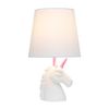 Simple Designs LT1078-PNK Sparkling Glitter Unicorn Table Lamp, Pink