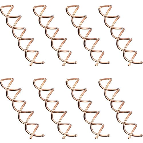 eBoot Spiral Hair Pin Spin Pin Spiral Hair Clip Spin Clip Bun Stick Pick for DIY Hair Style 20 Pack (Rose Gold)
