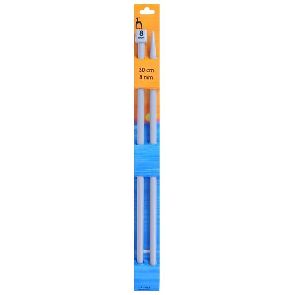 Pony - Single Ended Classic Knitting Needles - Flexible ABS Plastic - 30cm x 8.00mm