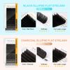 NAGARAKU Flat Pine Ec Tip Separated Type Eyelash Extensions Matte Black Eyelashes 16 Sheets (0.20 D 8-15mm Mixed)