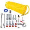 20Pc/set Air Compressor Accessory KIT Tools 25Ft Recoil Hose Gun Nozzles 1/4"NPT