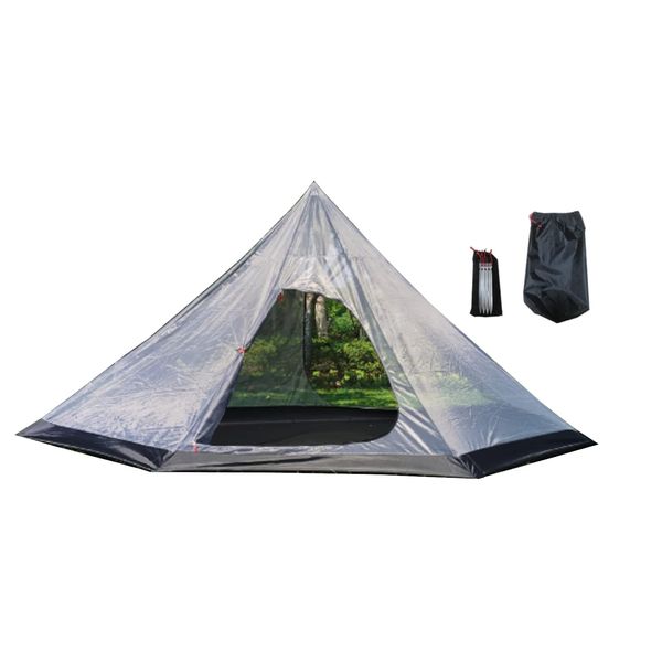 R.W.Y Product One-Pole Tent, Mosquito Net, Camping, Tent for 2 People, 3 People, Inner Tent, Mosquito Net, Pup Tent, Kangaroo Tent, Mesh Tent