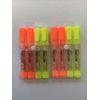 8 PC 2 COLOR FLUORESCENT HIGHLIGHTERS 4 PC EACH IN CARRY CASE