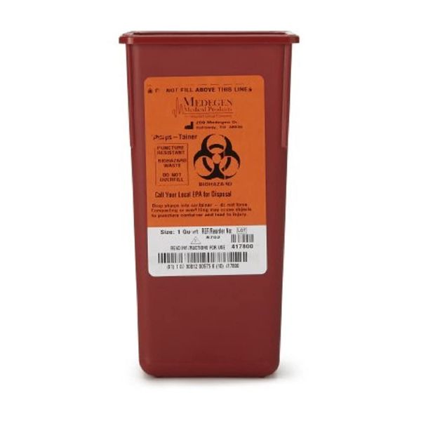 Sharps Containers - 1 Quart, Stackable - by Medical Action
