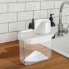 Laundry Container Holder, Laundry Powder Storage Box, Liquid Laundry Dispenser Laundry Soap Container with Scale, Transparent (1100ml)
