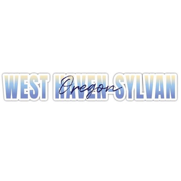 West Haven-Sylvan Oregon Souvenir 2-Inch Magnet Script Design 2 Inch|Magnet