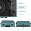 3-Speed Bluetooth Briefcase Suitcase Turntable Portable Record Player Headphone