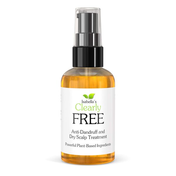 Isabella’s Clearly FREE, Natural Anti Dandruff Oil | Itch Relief for Dry Scalp, Itchy Scalp | Jojoba, Cedarwood, Manuka, Tea Tree Oils | For Adults and Kids, Made in USA