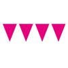 Bunting Cerise 10 metres long with 15 Flags, Triangle, Plastic