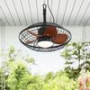 20" Wet Rated Caged Ceiling Fan w/Light & Remote Control Dimmable LED Chandelier