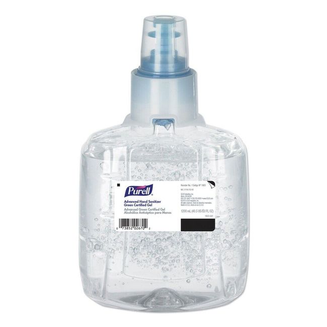 PURELL 190302EA 1200 ml Advanced Hand Sanitizer Green Certified Gel Refill New