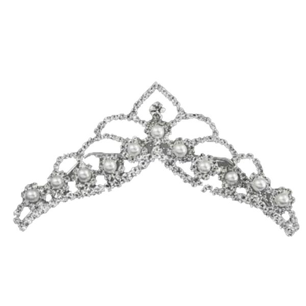 Fashion Silver Tone Rhinestone Tiara Comb Pageant Prom Wedding Tiara Party / AZFJTI104-SCL