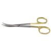T/C Round Pattern IRIS Scissors 4.5 Curved Tip with TUNGSTEN CARBIDE Inserts