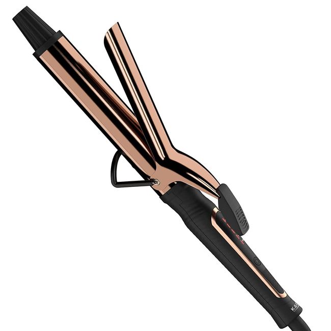 K&K Curling Iron 1.25 inch with clamp Hair Curler with Ceramic Coating Barrel