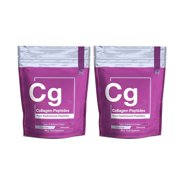 Essential Elements Hydrolysed Collagen Peptides Powder - Collagen Supplement - Types I & III - Non-GMO, Hormone-Free, Grass-Fed Collagen Powder (2-Pack)