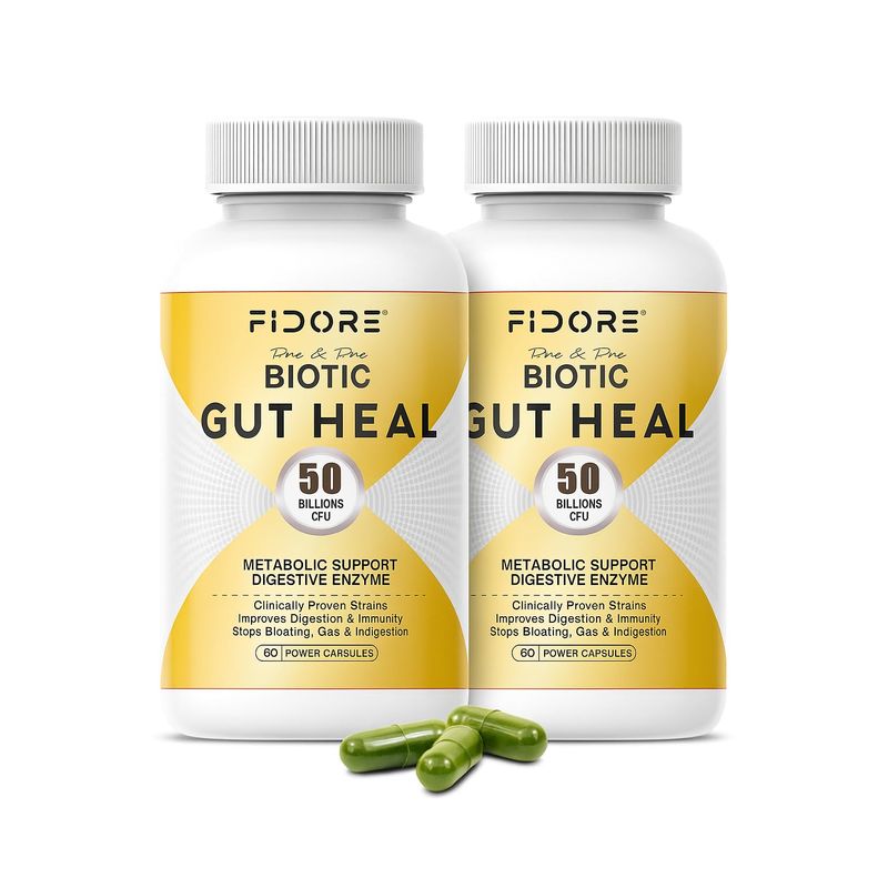 FIDORE® Gut Heal Probiotcs Supplement 50 Billion CFU Capsule with ...