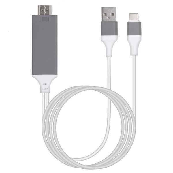 Powered USB-C 4k HDMI Cable Compatible with Microsoft Surface Studio 7/6/5/3/2/Go/SE Plus USB Charging at Max 2160p@60Hz, 6Ft/2M Cable [Thunderbolt]