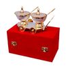 Silver & Gold Plated TACle Trolley Set 8" X 4" & Bowl 3" Diameter IND