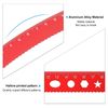 PATIKIL Triangular Ruler Set, 20cm Aluminum Metric Ruler, 45°60°Triangular Ruler and Protractor, 8 Packs, Black/Red