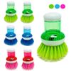 6 Scrubber Soap Dispense Palm Wash Brush Cleaning Kitchen Tool