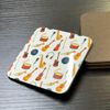 Coaster "Musical Instrument Pattern" 5 Piece Set with Same Pattern Illustration, Stylish Musical Instrument Pattern, Kitchen Supplies