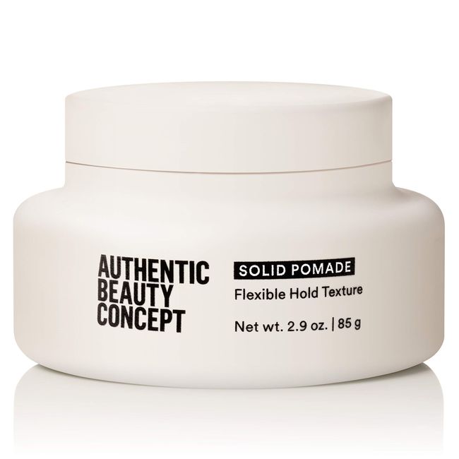 Authentic Beauty Concept Solid Pomade | Texture Hair Pomade | Medium Hold | Shiny Finish | All Hair Types | Vegan & Cruelty-free | Silicone-free | 2.9 oz.