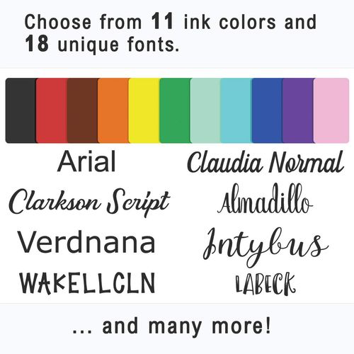ExcelMark Large Return Address Stamp - Up to 5 Lines - Custom Self Inking Rubber Stamp - Customize Online with Many Font Choices - Large Size