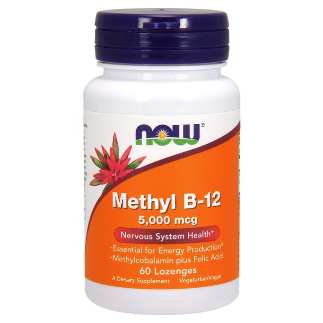 NOW Foods Methyl B-12, 5000 mcg, 60 Lozenges