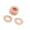 INFINAUTO 10pcs 7mm Inner Diameter Copper Washers Flat Sealing Gaskets Ring Durable Material Stylish Design
