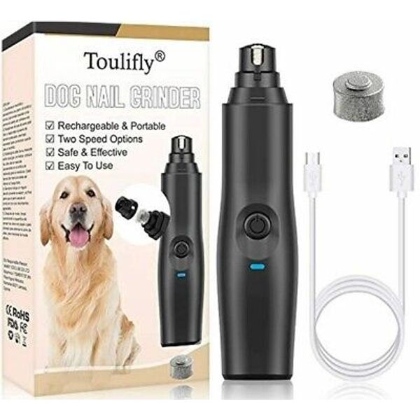 TOULIFLY Gentle Electric Pet Nail Grinder Trimmer