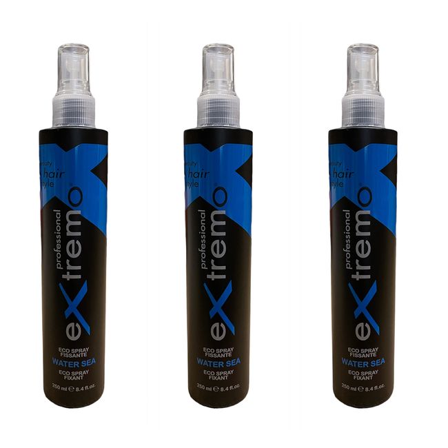 extremo Meerwasser - Salzspray Haarspray mit Fixierung - Sea Salt Spray - Matte Haarspray - Beach Look - Made in Italien - 3 x 250 ml