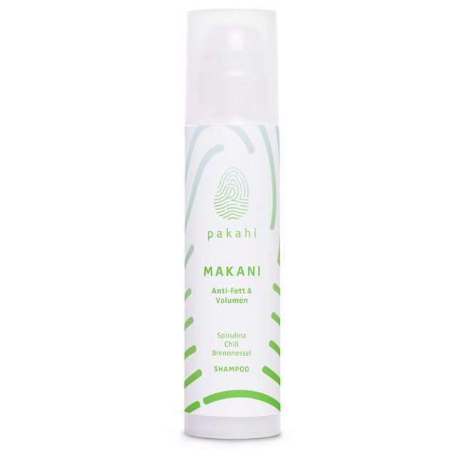 PAKAHI Bio Shampoo "Makani" gegen fettiges Haar I für feines Haar & mehr Volumen I Kokosnuss Duft I Anti-Fett I Vegan & Tierversuchsfrei I (200ml)