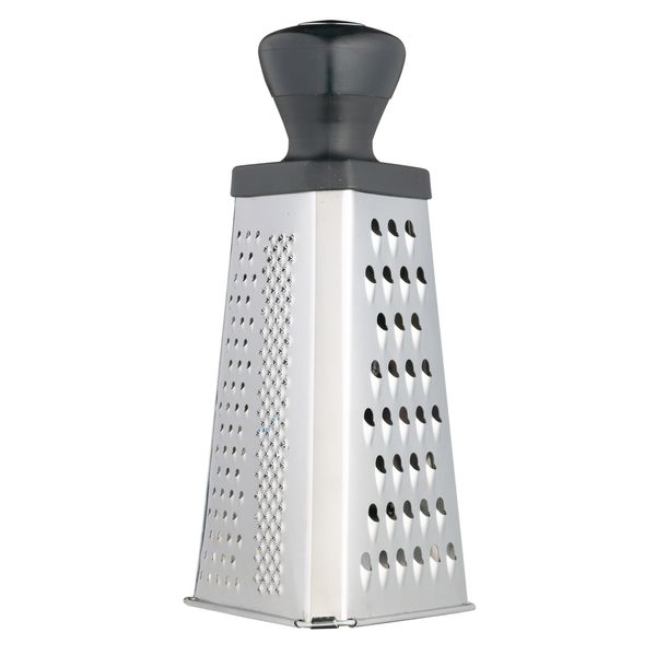 KitchenCraft Kastenreibe mit Pyramidendesign, Edelstahl, 20 cm