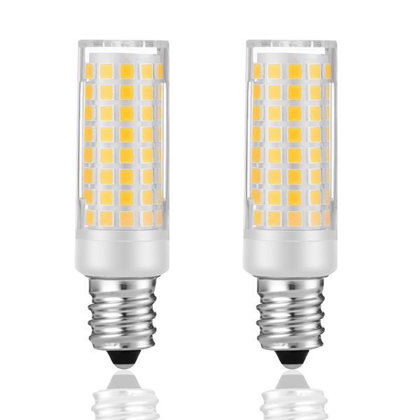E12 LED Birne 5W-50W E12 Halogen Glühbirne äquivalent AC220V-240V für Kühlschrank, Dunstabzugshaube, Nähmaschine, Tischlampen, Hängelampen, Wandlampen, Deckenlampen Unbekannt (Warmweiss 3000k, 2Stück)