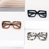 MMOWW Reading Glasses 3 Pack Large Square Frame with Spring Hinges Women Men - Anti Blue Light Computer Reader +3.0
