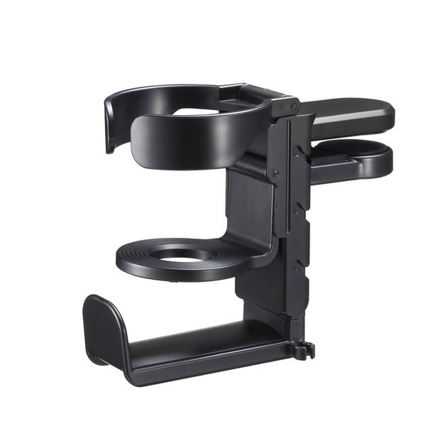 Sanwa Supply PDA-STN71BK Headphone Hook with Drink Holder