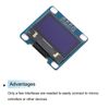 uxcell 0.96" OLED LCD Screen Module 4 Pin 128x64 Resolution Display I2C IIC Communication Display White Color