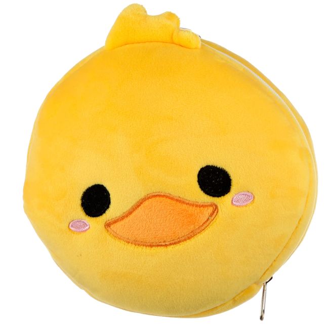 Relaxeazzz Neck Pillow with Eye Mask, Duck, Cute, Plush, One-Piece, Eye Mask, Genuine Japanese Product