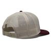 Surf Monkey® Trucker Cap for Men/Women - One Size - Adjustable Baseball Cap - 6 Panel Design (Garnet/Beige)