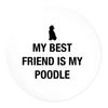 Flox Creative Black Drawstring Bag Best Friend Poodle