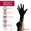 ONYX BLACK NITRILE EXAM GLOVES M. 100PK