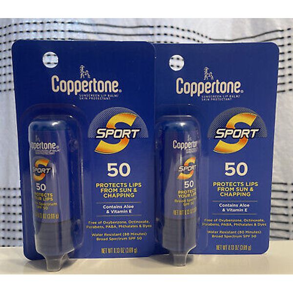 Coppertone SPORT Sunscreen Lip Balm, SPF 50 Sunscreen for Lips, Water Resistant