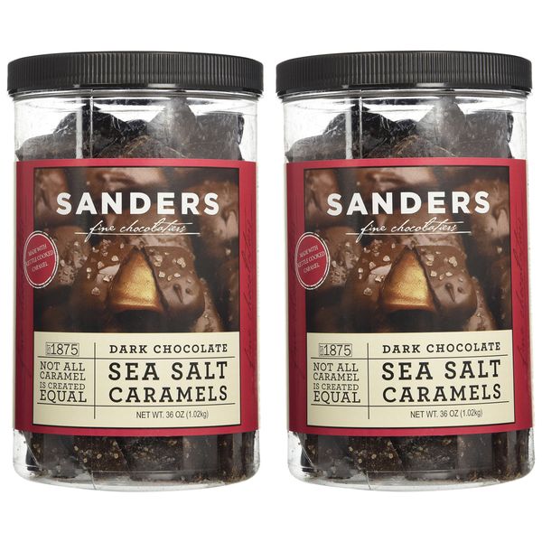 Sanders Dark Chocolate Sea Salt Caramels - 36 Oz (Value 2 Pack)